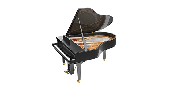 Black Glossy Musical Instrument - Acoustic Piano