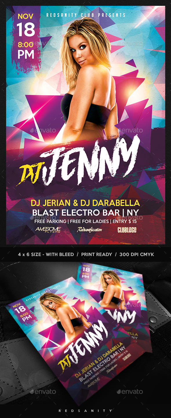 Guest DJ Flyer - Clubs & Parties Events