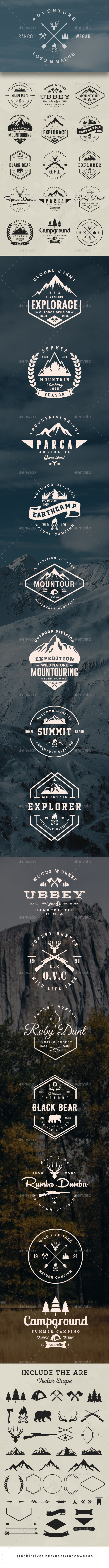 Adventure Logo & Badge - Badges & Stickers Web Elements