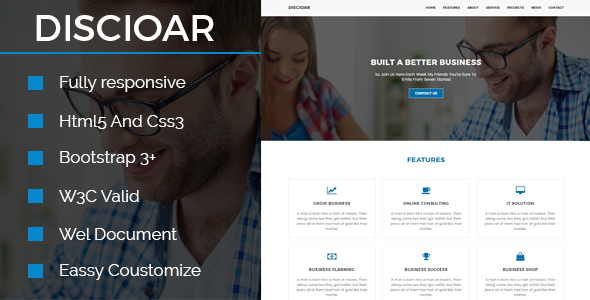 Discioar-Agency Html Template - ThemeForest 20295652