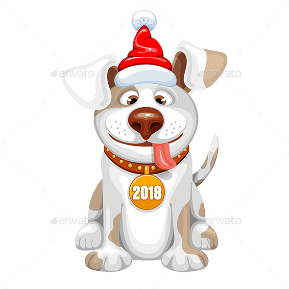 Happy Small Dog - New Year Seasons/Holidays
