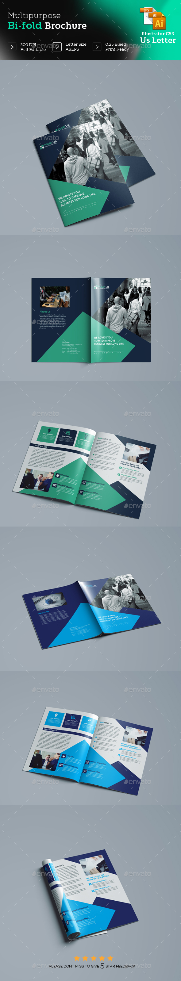 Bifold Brochure Template - Brochures Print Templates