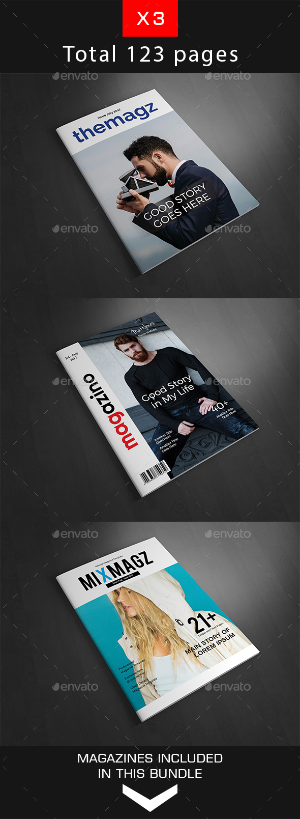 A4 Magazine Bundle Vol.9 - Magazines Print Templates