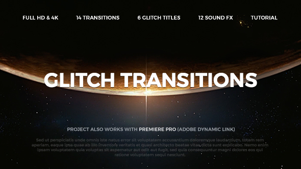 Videohive - Glitch Transitions 20479670