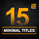 15 Minimal Titles 15 Minimal Titles - VideoHive Item for Sale
