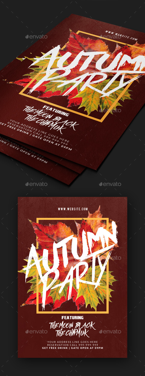 Fall Party Flyer - Clubs & Parties Events