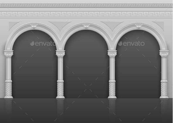 GraphicRiver Classic Roman Antique Interior with Stone Arches 20481037 GraphicRiver Classic Roman Antique Interior with Stone Arches 20481037