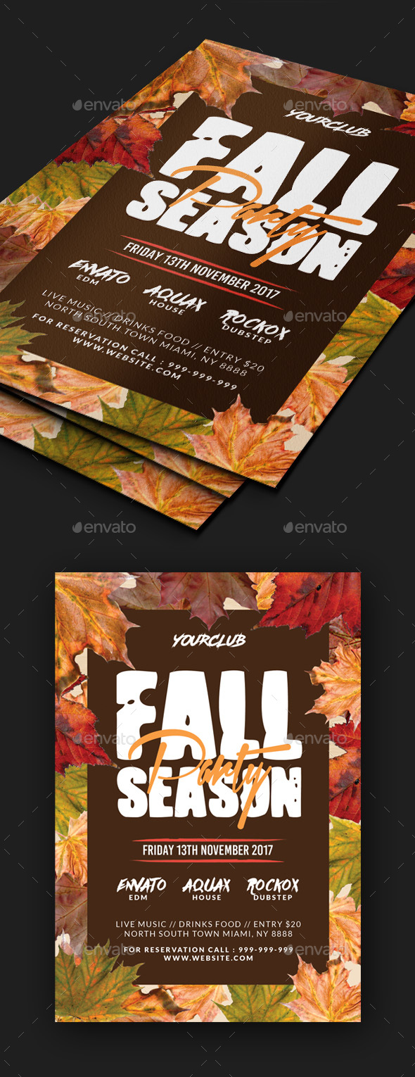 Fall Party Flyer - Clubs & Parties Events