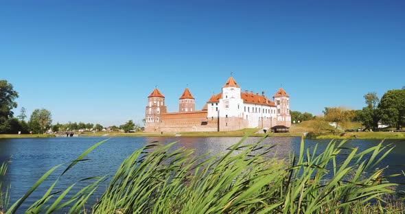 Mir Belarus Mir Castle Complex And Lake Landscape alt
