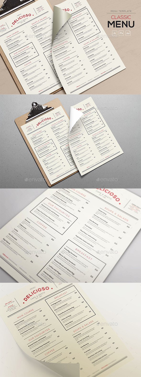 Classic Menu Template