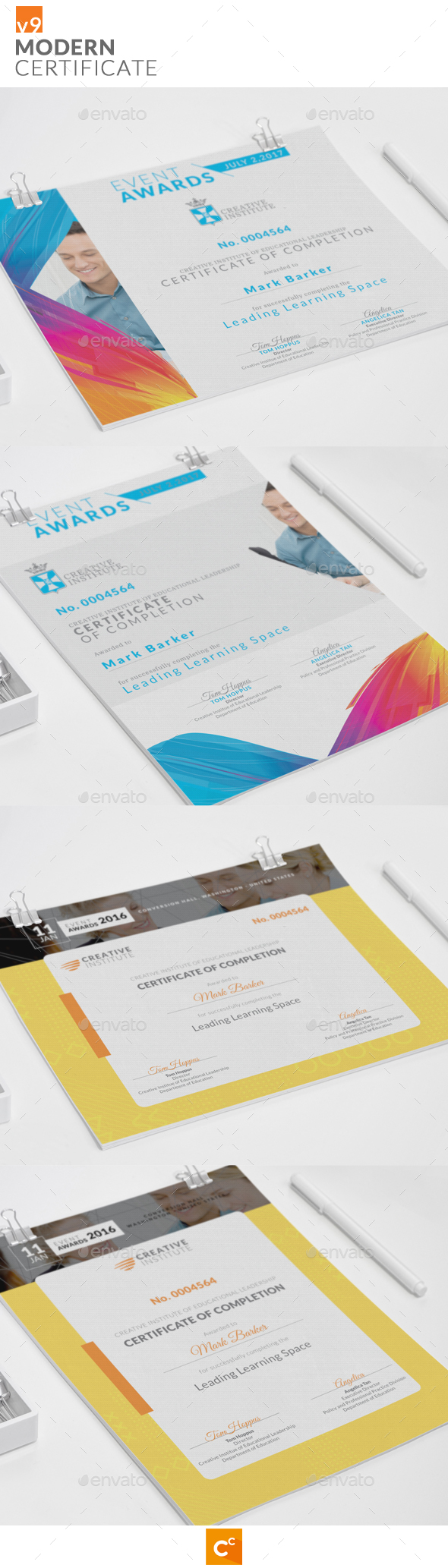 Modern Certificate v9 - Certificates Stationery