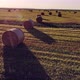 Aerial View of Hay Bales at Sunset in Summer - VideoHive Item for Sale
