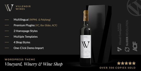Villenoir - Vineyard, Winery & Wine Shop - Retail WordPress