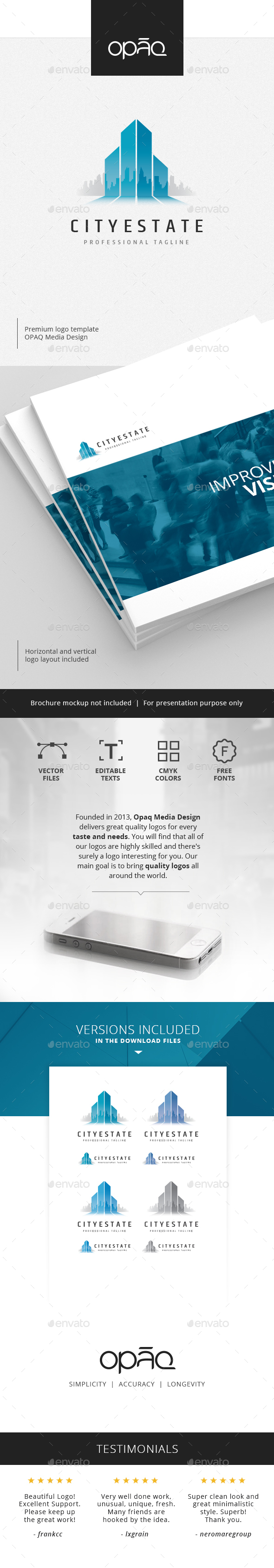 City Estate Buildings Logo - Buildings Logo Templates