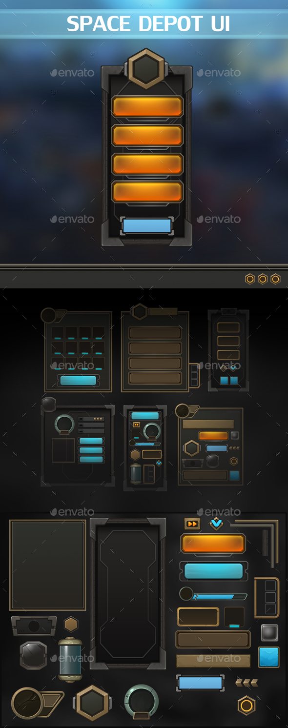 Space Depot UI - User Interfaces Game Assets