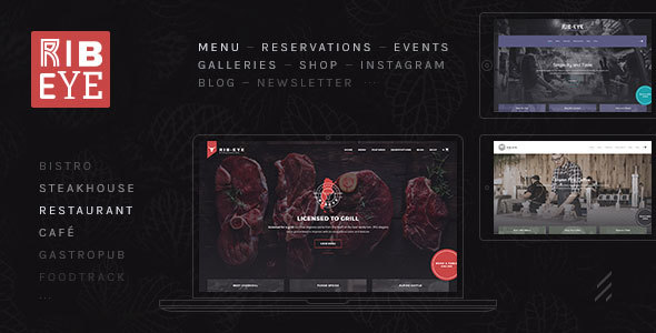 Rib-Eye: A Juicy Steakhouse & Restaurant WordPress Theme - Restaurants & Cafes Entertainment