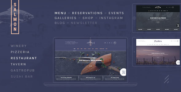 Salmon: A Beautiful Multi-Purpose Restaurant WordPress Theme - Restaurants & Cafes Entertainment