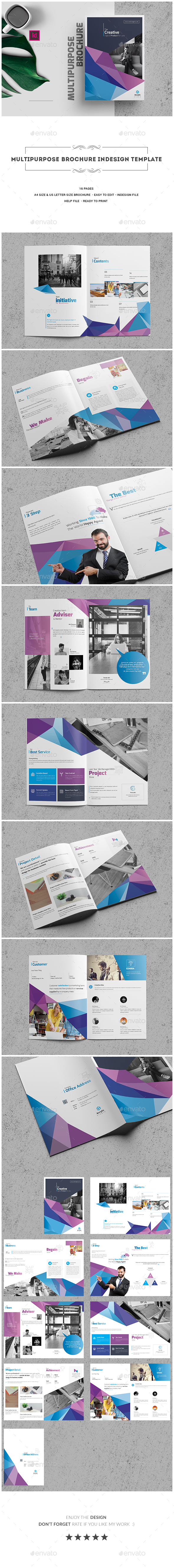 Multipurpose Brochure InDesign Template - Corporate Brochures