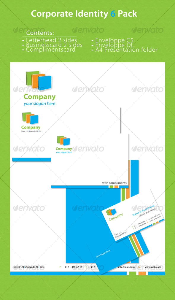 Corporate Identity 6 Pack - Stationery Print Templates
