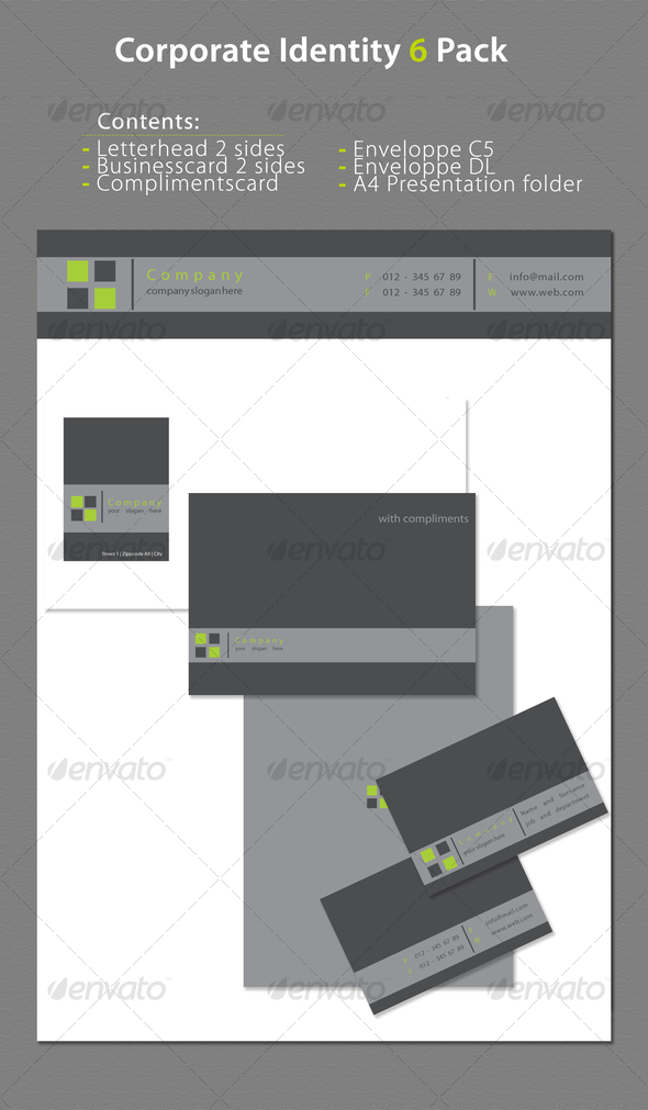 Corporate Identity 6 Pack - Stationery Print Templates