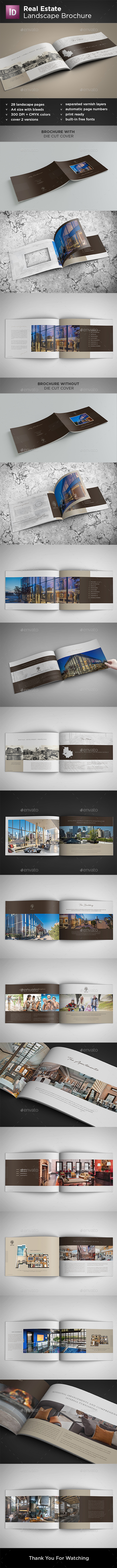 Real Estate Landscape Brochure - Brochures Print Templates