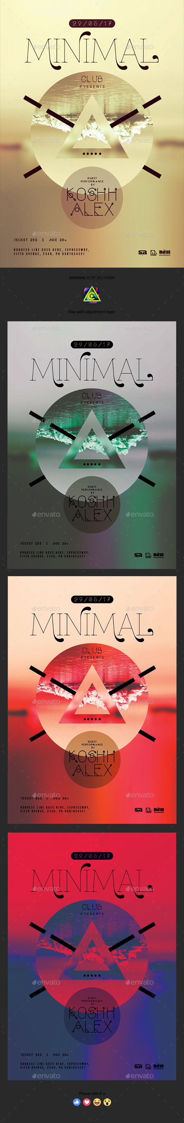 Minimal Poster / Flyer - Clubs & Parties Events