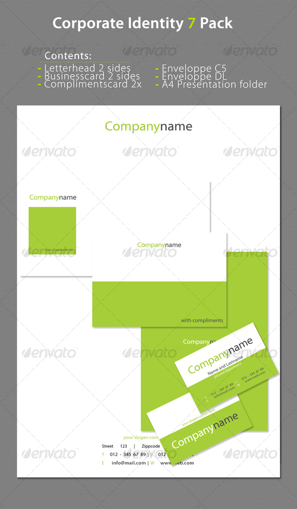 Corporate Identity 7 Pack - Stationery Print Templates