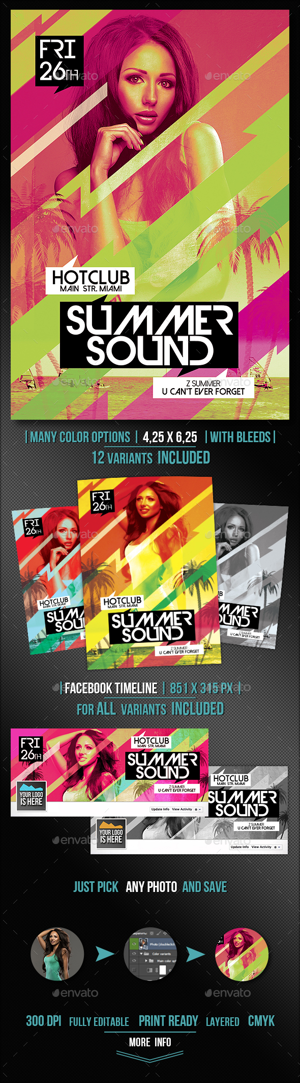 Summer Sound Flyer + FB Cover Vol.2 - Events Flyers