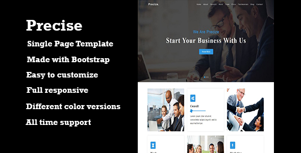 ThemeForest Precize-One Page Multipurpose Template 20346377 ThemeForest Precize-One Page Multipurpose Template 20346377