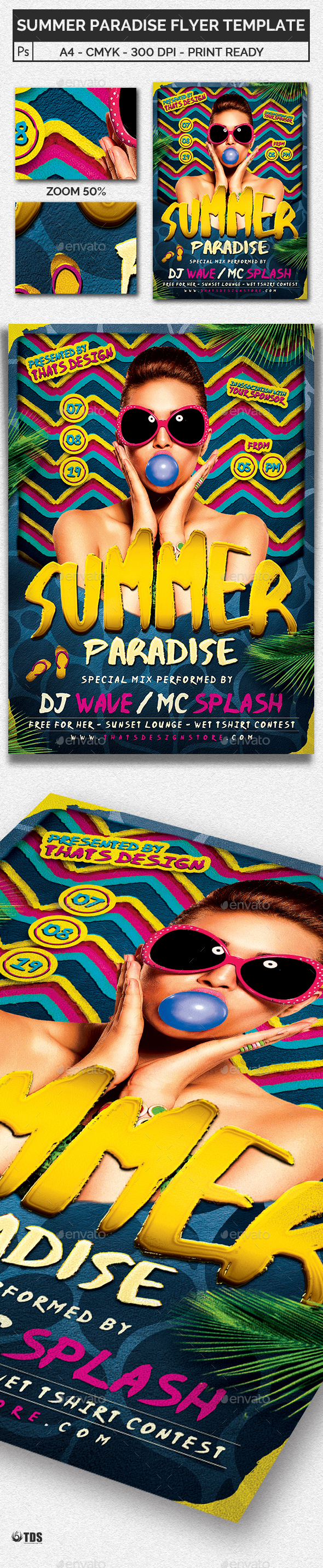 Summer Paradise Flyer Template