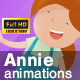Annie Cartoon Girl Animations Pack - VideoHive Item for Sale