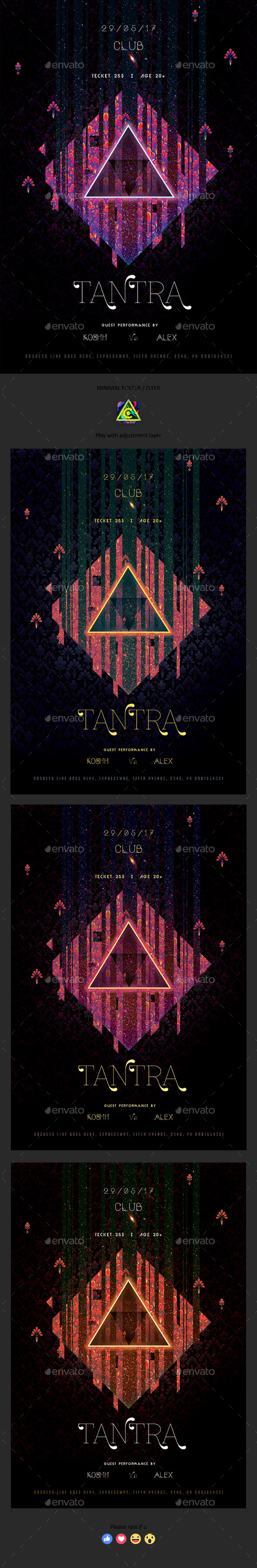 Tantra Minimal Poster / Flyer - Clubs & Parties Events