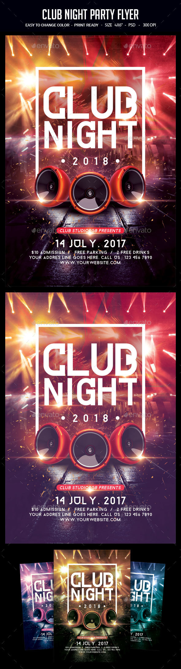 Club Night Party Flyer - Clubs & Parties Events