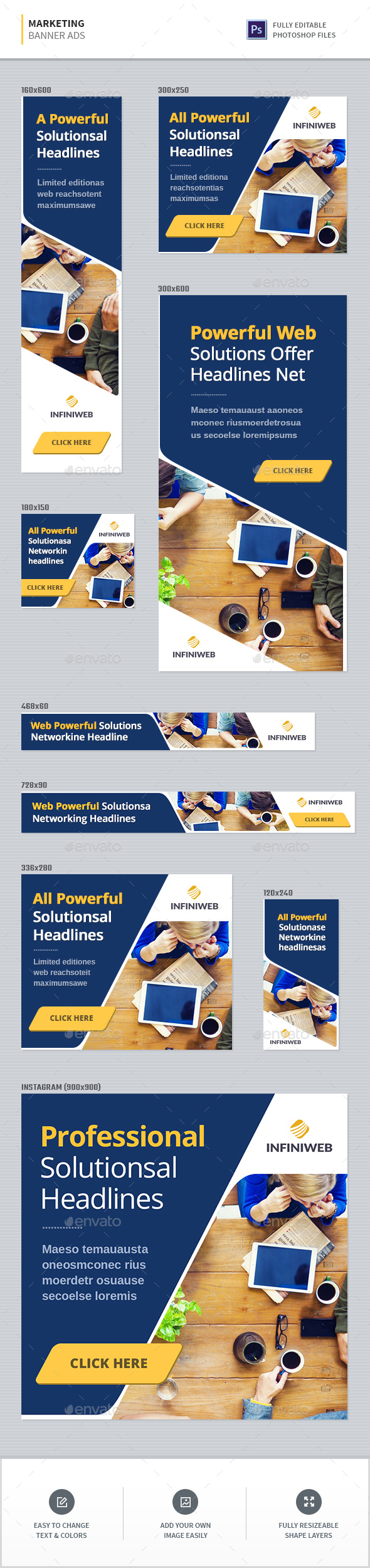 Marketing Banner Ads - Banners & Ads Web Elements