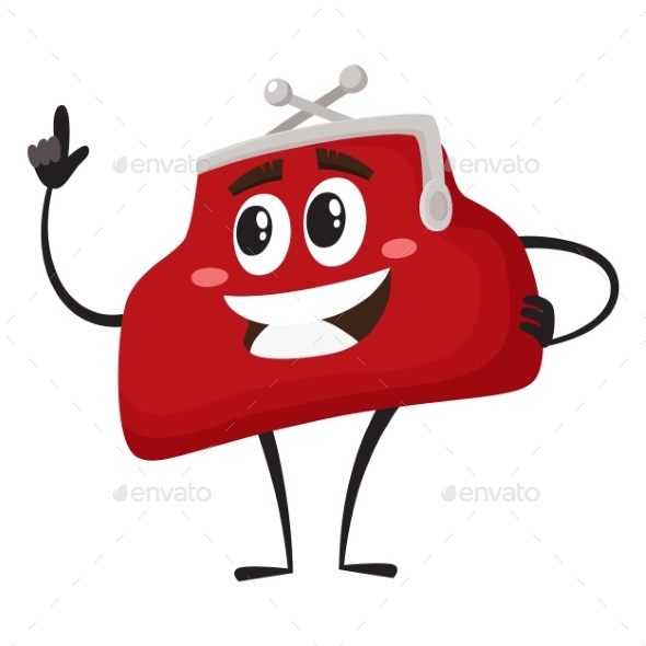 Vector Money Wallet Character Flat Illustration - Concepts Business