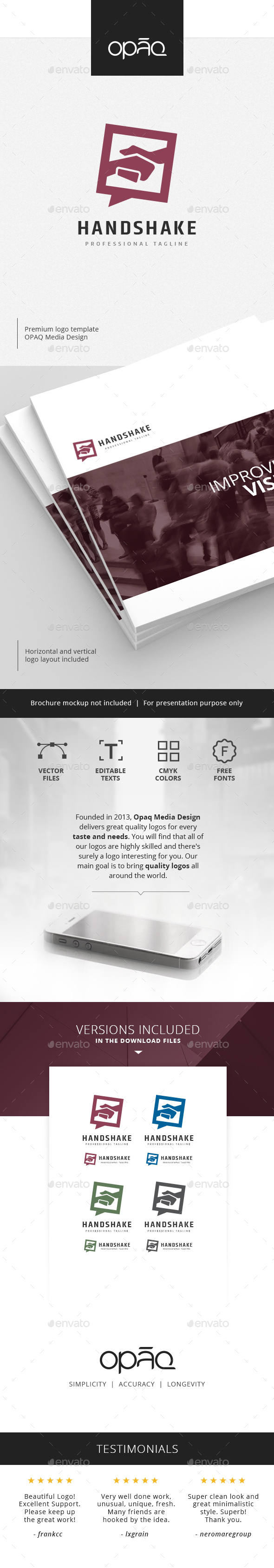 Deal Handshake Logo - Humans Logo Templates