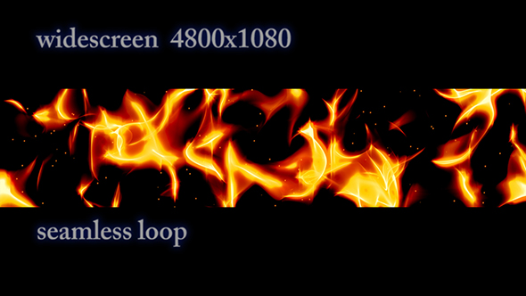 Stylized Fire and Sparks Widescreen