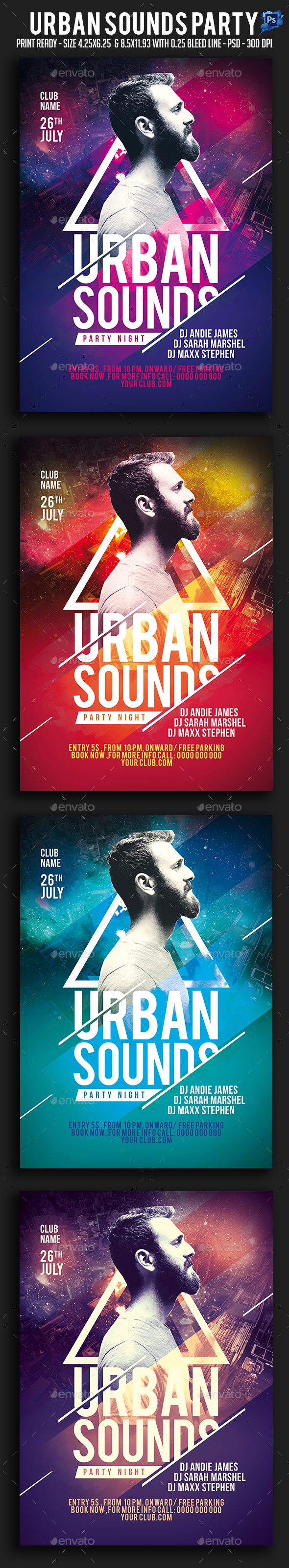 Urban Sounds Party Flyer