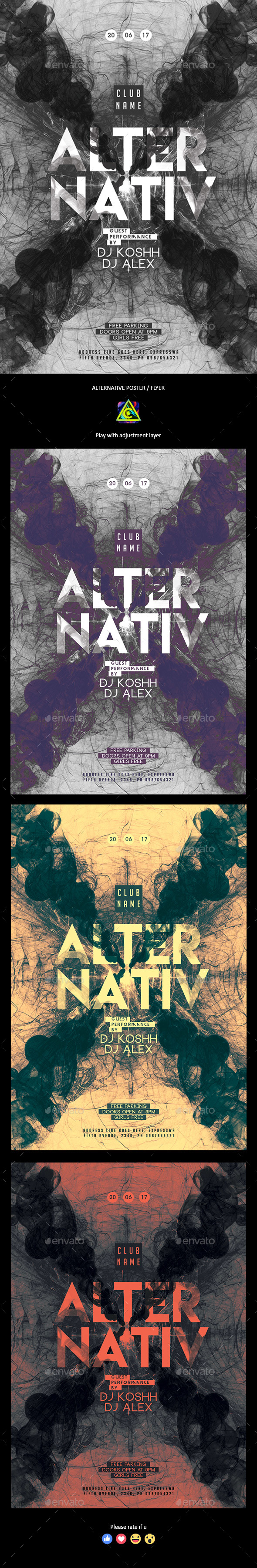 Alternative Poster / Flyer - Clubs & Parties Events