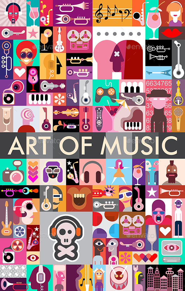 Art of Music Vector Illustration - Abstract Conceptual