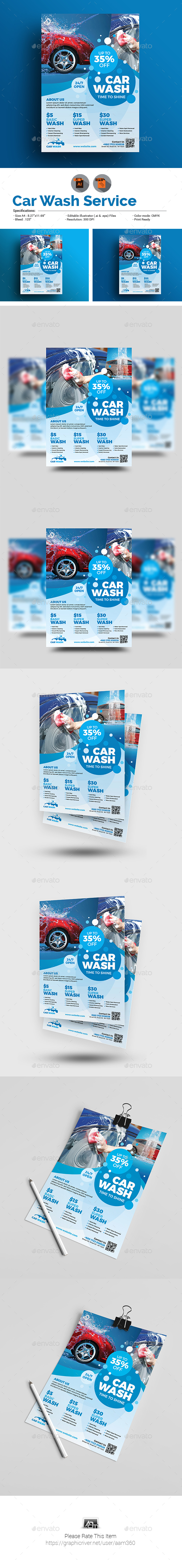 GraphicRiver Car Wash Flyer 20490260 GraphicRiver Car Wash Flyer 20490260