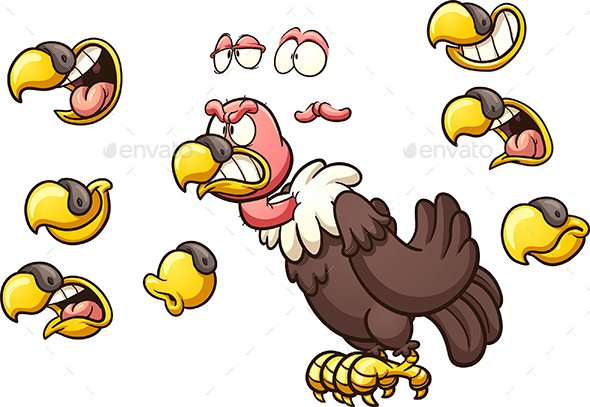 Cartoon Vulture - Animals Characters