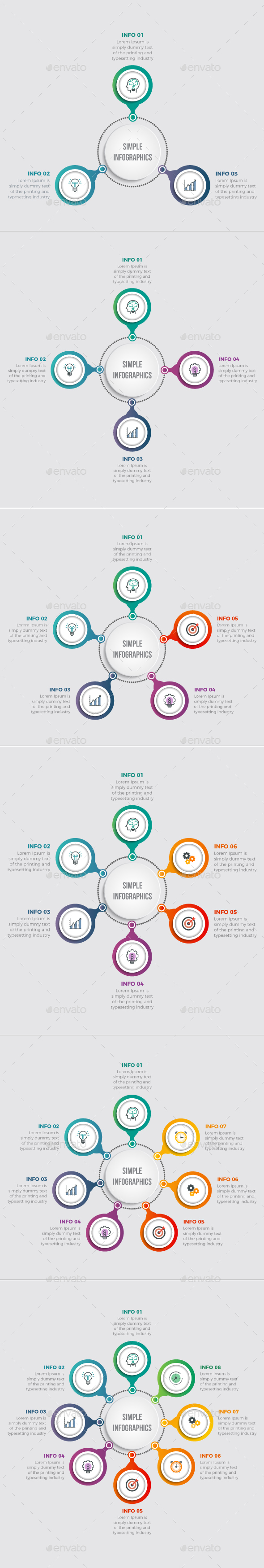 Simple Modern Circle Infographics - Infographics