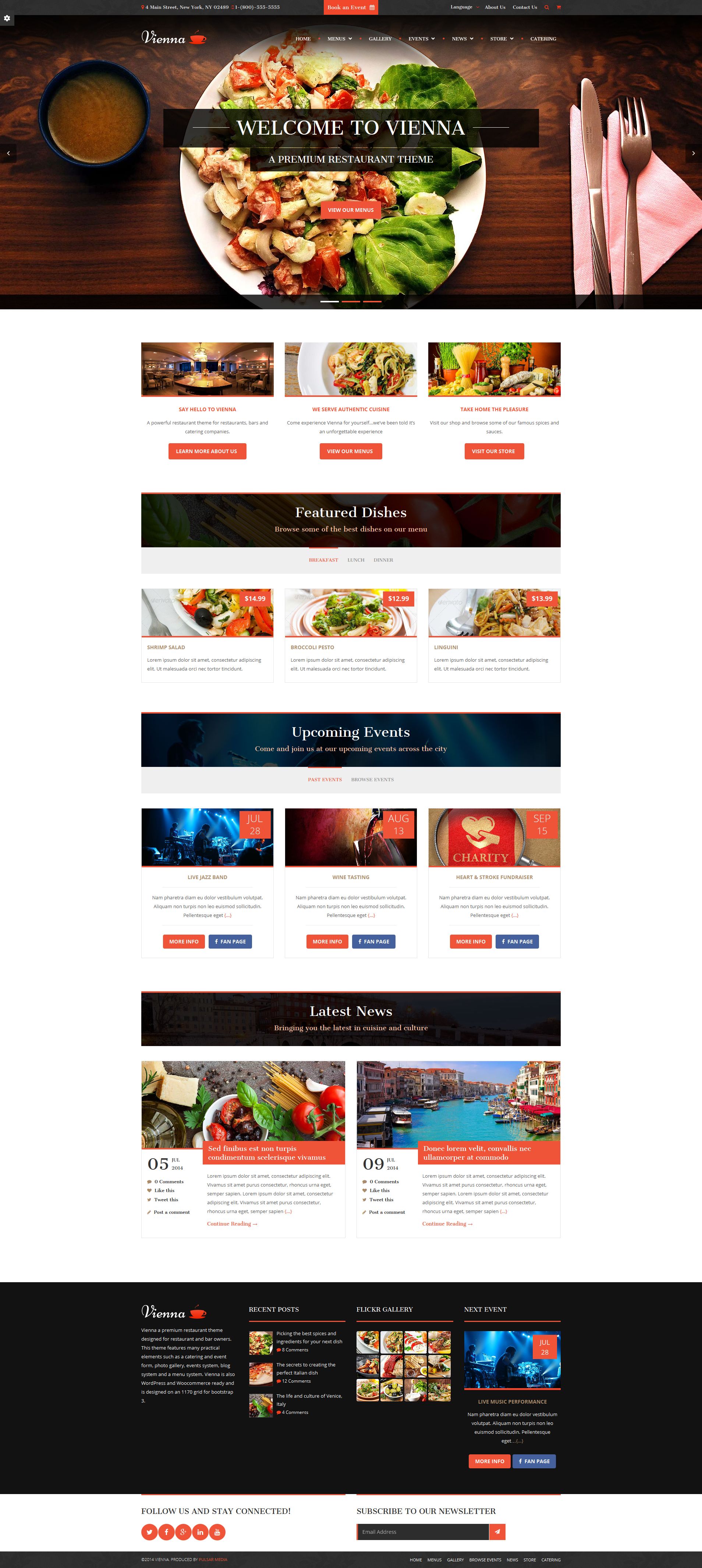 Vienna Responsive HTML5 Restaurant Template Food Retail · 01 preview 02 screenshot