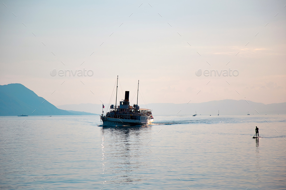 Geneva lake, Switzerland - Stock Photo - Images