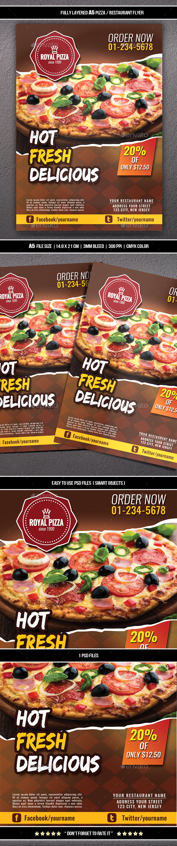 Pizza / Restaurant Flyer (A5)