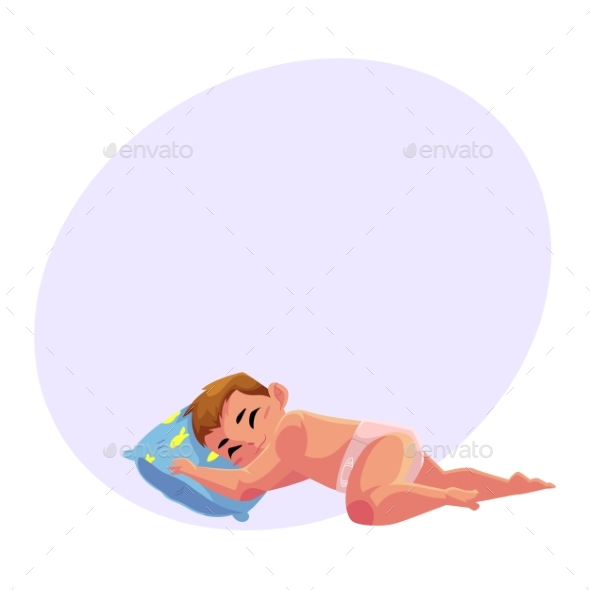 Little Baby Kid, Infant, Child in Diaper - People Characters