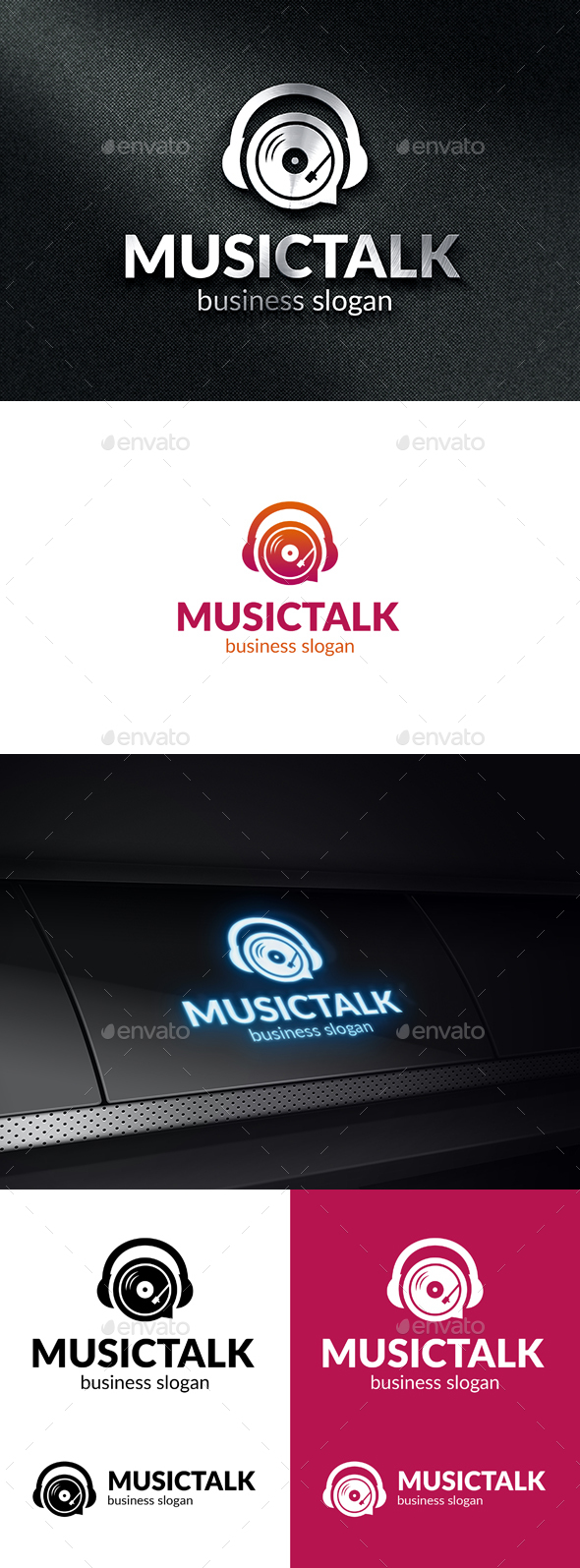 Music Talk Logo Template - Symbols Logo Templates