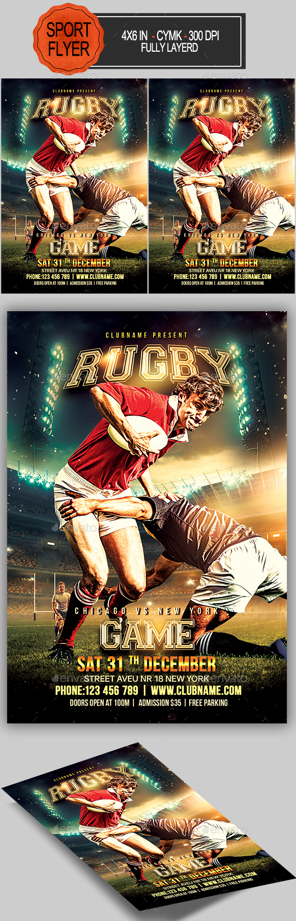 GraphicRiver Rugby Flyer 20494003 GraphicRiver Rugby Flyer 20494003