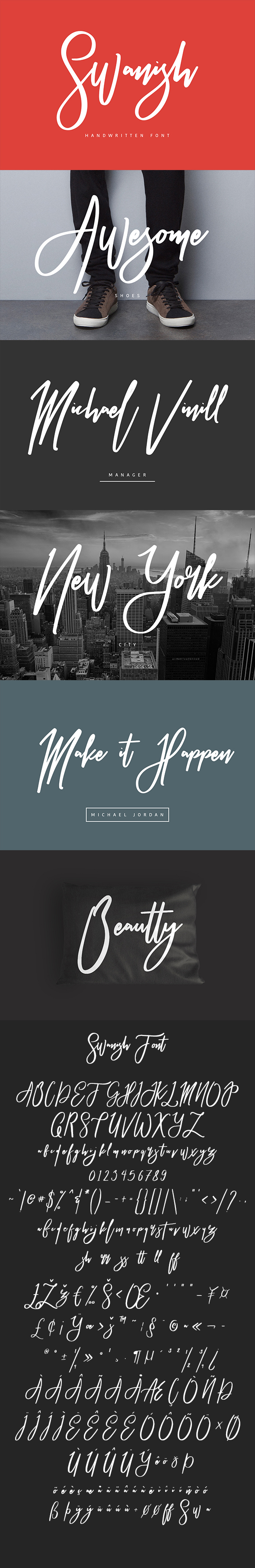 Swanish Typeface - Hand-writing Script